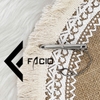 Kẹp cà vạt họa tiết Facio Shop kim loại trắng AT01