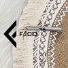 Kẹp cà vạt họa tiết Facio Shop kim loại trắng AT01
