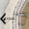 Kẹp cà vạt họa tiết Facio Shop kim loại trắng AT01