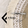 Kẹp cà vạt họa tiết Facio Shop kim loại trắng AT01