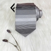 Cà vạt nam tự thắt họa tiết bản 10 cm C066 xám