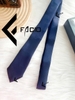 Cà vạt nam trơn tự thắt Facio Shop phi bóng nhỏ C01