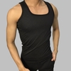 Áo ba lỗ nam cổ vuông Facio Shop thun poly co giãn U07