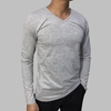 Áo thun nam tay dài cổ tim W02