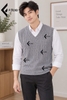 Áo gile len Facio Shop unisex cổ tim dáng ôm Hàn Quốc T001