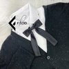 Nơ đeo cổ nữ Facio Shop poly sẹc thắt sẵn đuôi dài X017