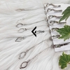 Kẹp cà vạt họa tiết Facio Shop kim loại trắng AT01