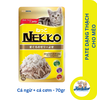 Pate Nekko cho mèo dạng sốt và thạch đủ vị - Gói 70gr