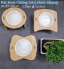 Chén đơn inox / nhựa đế gỗ