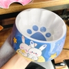 Bát ăn cao cấp hoạ tiết in hình bàn chân 14,5*14,5*6,5cm