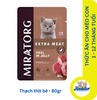 Xốt cho mèo con 1-12 tháng tuổi Miratorg Extra Meat - Thạch thịt bê 80gr