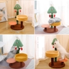 Cột cào 2 tầng người tuyết xanh 40*40*70cm - Nhà cây leo trèo cho Mèo