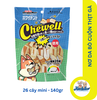 Xương nơ da bò kẹp thịt gà cho chó Doggyman Chewell - 26 cây mini 140gr