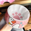 Bát ăn cao cấp hoạ tiết in hình bàn chân 14,5*14,5*6,5cm