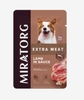 Pate xốt cho chó trưởng thành Miratorg Extra Meat - Thịt cừu 85gr