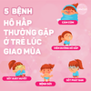 5 BỆNH VỀ HÔ HẤP THƯỜNG GẶP Ở TRẺ LÚC GIAO MÙA