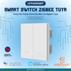 Công tắc thông minh nút bấm cơ hình vuông - Zigbee Tuya - 2 Nút