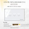 Công tắc thông minh LutaSmart nút lõm Zigbee - Tuya - 3 Nút- Trắng