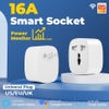 Ổ CẮM THÔNG MINH 16A TUYA WIFI TUYA GIÁM SÁT ĐIỆN NĂNG