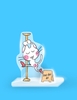 Standee Mèo Trắng - Đại đại đi