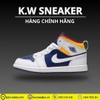 ( Chính Hãng ) GIÀY NIKE AIR JORDAN 1 MID GS ‘WHITE DEEP ROYAL BLUE’ 554725-131