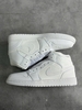 ( Chính Hãng ) Giày Nike Air Jordan 1 Mid Triple White 554724-130