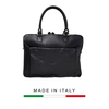 TÚI ĐỰNG LAPTOP 124 M - Black -  MEDICI OF FLORENCE - SẢN XUẤT THỦ CÔNG TẠI ITALIA