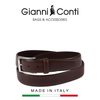 THẮT LƯNG DA THẬT NAM MÀU NÂU 5155427-35-28 - GIANNI CONTI - SẢN XUẤT THỦ CÔNG TẠI ITALIA