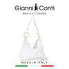 TÚI XÁCH NỮ DA THẬT MÀU TRẮNG 136580-30 – GIANNI CONTI - SẢN XUẤT THỦ CÔNG TẠI ITALY