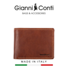 VÍ DA THẬT NAM MÀU NÂU VÀNG 917041-25 – GIANNI CONTI - SẢN XUẤT THỦ CÔNG TẠI ITALY