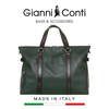 TÚI DU LỊCH DA THẬT MÀU XANH ĐẬM 4952579-61 - GIANNI CONTI - SẢN XUẤT THỦ CÔNG TỪ ITALY