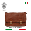TÚI ĐEO CHÉO NAM DA CALFSKIN 5600 - MAHOGANY -  MEDICI OF FLORENCE - SẢN XUẤT THỦ CÔNG TẠI ITALY
