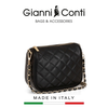 TÚI ĐEO CHÉO NỮ DA THẬT MÀU ĐEN 3830689-10 – GIANNI CONTI - SẢN XUẤT THỦ CÔNG TẠI ITALY