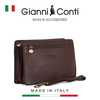 CLUTCH NAM DA THẬT MÀU NÂU ĐẬM 912019-28 – GIANNI CONTI - SẢN XUẤT THỦ CÔNG TỪ ITALY