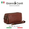 CLUTCH NAM DA THẬT MÀU NÂU 912200-25 – GIANNI CONTI - SẢN XUẤT THỦ CÔNG TỪ ITALY