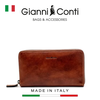 VÍ DA THẬT NỮ MÀU NÂU 918106-25 – GIANNI CONTI - SẢN XUẤT THỦ CÔNG TẠI ITALY