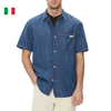 ÁO SƠ MI NAM DENIM CỘC TAY J30J327178_1A4 - CALVIN KLEIN - NHẬP KHẨU CHÍNH HÃNG TỪ ITALY