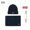 SET MŨ LEN VÀ KHĂN QUÀNG CỔ MÀU XANH THAN 350292R - CARRERA JEANS- NHẬP KHẨU CHÍNH NGẠCH TỪ ITALIA