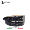 THẮT LƯNG DA NAM MÀU ĐEN 514405NE – OLD ANGLER - SẢN XUẤT THỦ CÔNG TỪ ITALY