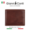 VÍ DA THẬT NAM MÀU NÂU ĐEN 917220-28 – GIANNI CONTI - SẢN XUẤT THỦ CÔNG TẠI ITALY