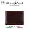 VÍ DA THẬT NAM MÀU NÂU ĐẬM 707111-20 – GIANNI CONTI - SẢN XUẤT THỦ CÔNG TẠI ITALY