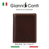 VÍ DA THẬT NAM MÀU NÂU ĐEN 917387-28 – GIANNI CONTI - SẢN XUẤT THỦ CÔNG TẠI ITALY