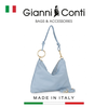 TÚI XÁCH NỮ DA THẬT MÀU XANH NHẠT 136580-745 – GIANNI CONTI - SẢN XUẤT THỦ CÔNG TẠI ITALY