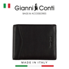 VÍ DA THẬT NAM MÀU ĐEN-XÁM 587748-14 – GIANNI CONTI - SẢN XUẤT THỦ CÔNG TẠI ITALY