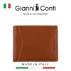 VÍ DA THẬT NAM MÀU NÂU NHẠT 587748-433 – GIANNI CONTI - SẢN XUẤT THỦ CÔNG TẠI ITALY