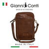 TÚI ĐEO CHÉO DA THẬT MÀU NÂU 9445503-25 - GIANNI CONTI - SẢN XUẤT THỦ CÔNG TẠI ITALY