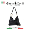 TÚI XÁCH NỮ DA THẬT MÀU ĐEN 136580-10 – GIANNI CONTI - SẢN XUẤT THỦ CÔNG TẠI ITALY