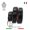 THẮT LƯNG DA THẬT CAO CẤP 1010-35 MÀU ĐEN - MEDICI OF FLORENCE - SẢN XUẤT THỦ CÔNG TẠI ITALIA