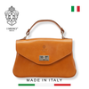 TÚI QUAI XÁCH NỮ DA THẬT VACHETTA MÀU CAM HONEY 652 - MEDICI OF FLORENCE - SẢN XUẤT THỦ CÔNG TẠI ITALIA
