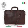 TÚI ĐỰNG LAPTOP DA VACHETTA CAO CẤP 083-COFFEE -  MEDICI OF FLORENCE - SẢN XUẤT THỦ CÔNG TẠI ITALIA